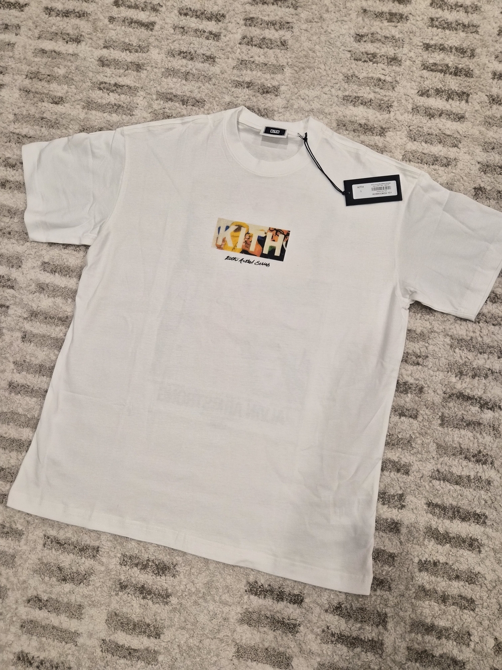 Kith White Short Sleeve Tee with Multicolor Logo Box